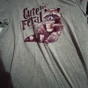 Gray Graphic Women's Top xl